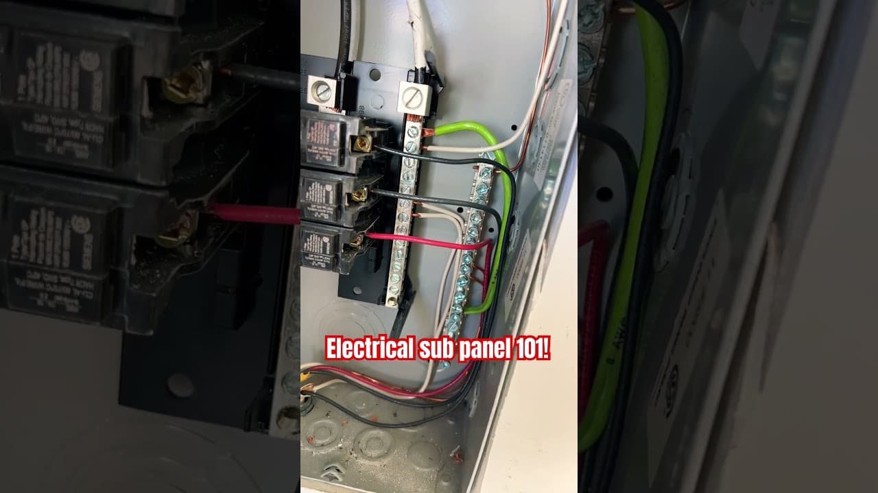 Electrical sub panel 101🤦‍♂️ #homeinspector #electricalcomponents #electrician