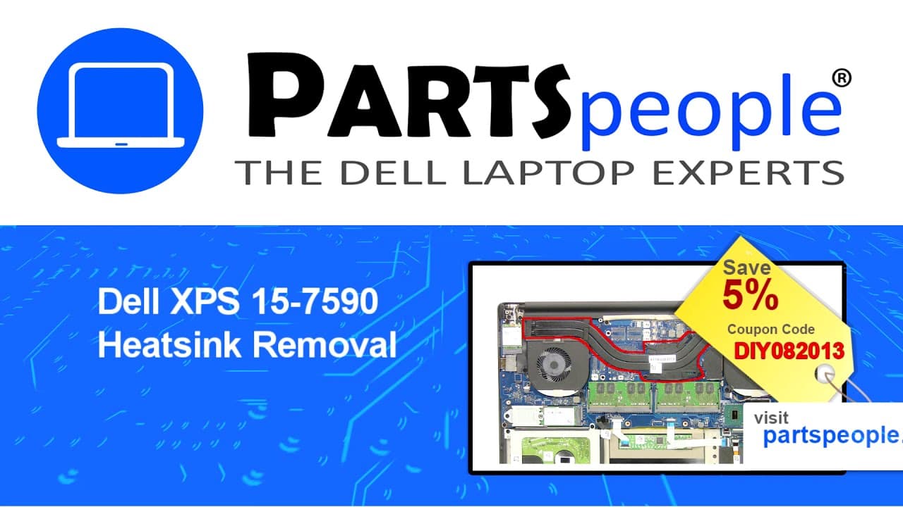 Dell XPS 15-7590 (P56F003) Heatsink How-To Video Tutorial