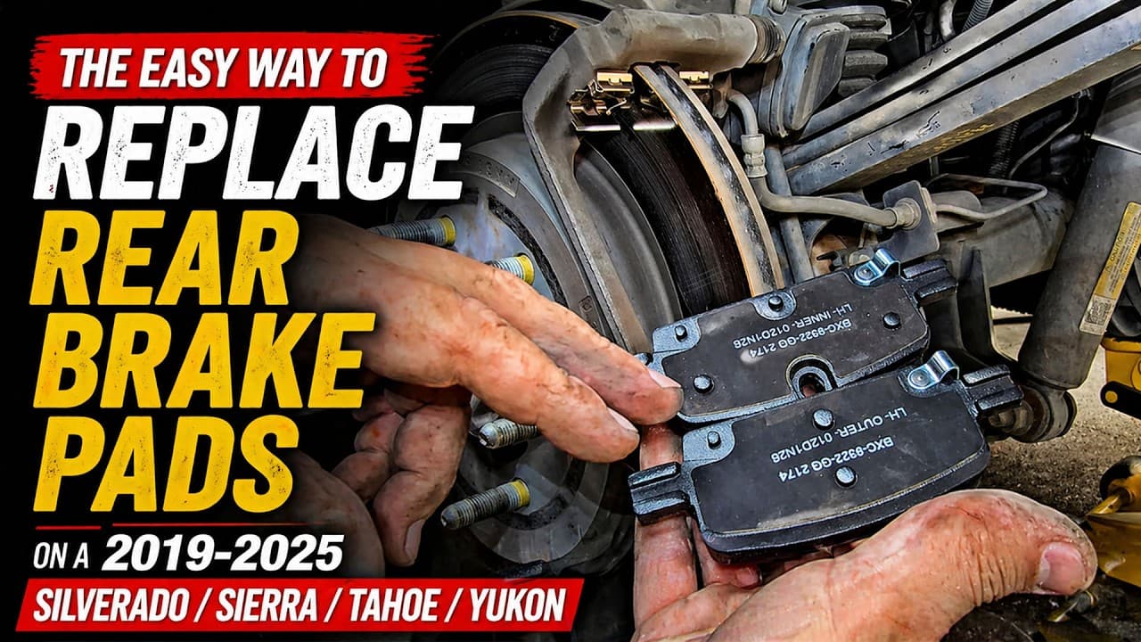 How to Replace the Rear Brake Pads on a 2019 to 2025 Silverado, and Reset the Service Light.