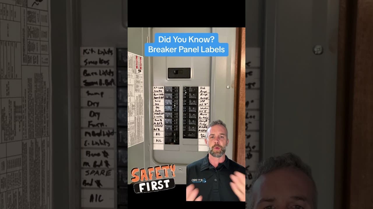 Did You Know? Breaker Panel Labels #homesafety #homeelectrical #ictrealestate