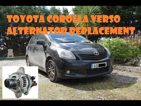 Replace Alternator on Toyota Corolla and Toyota Verso Diesel D4D Engine