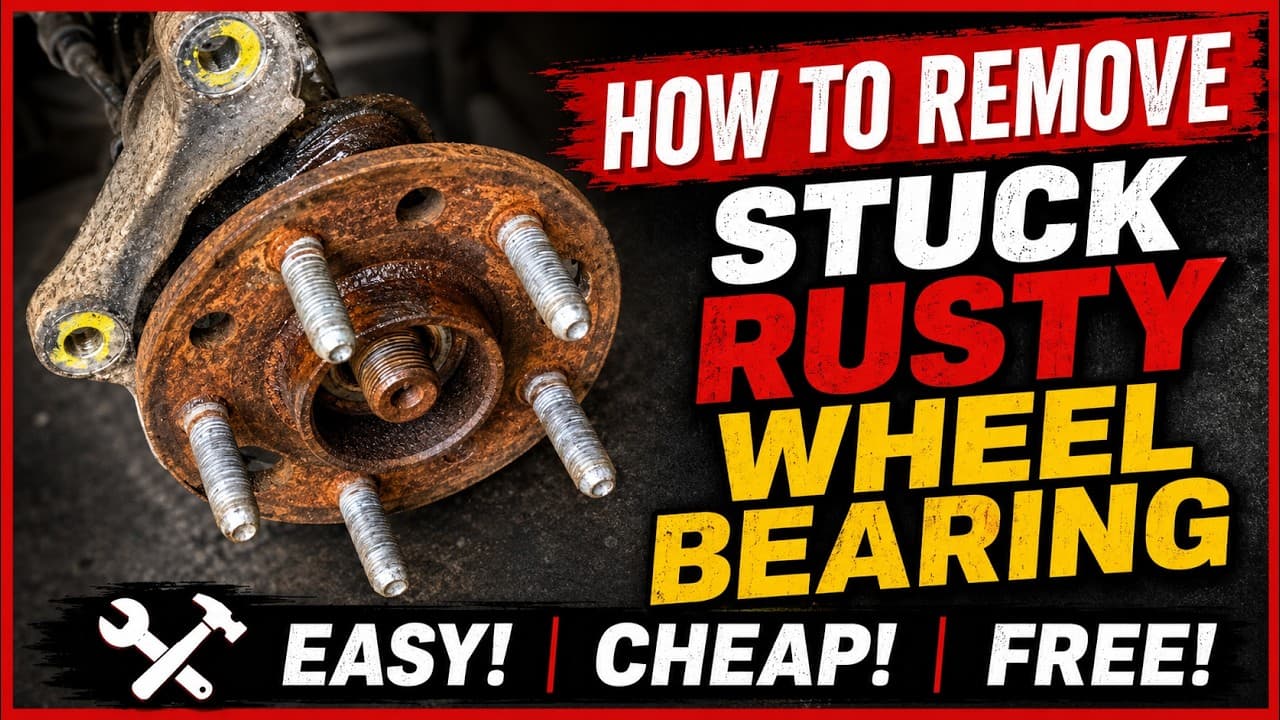 How to remove a rusty stuck Wheel Bearing Hub Assembly. EASY! No sledgehammer required!