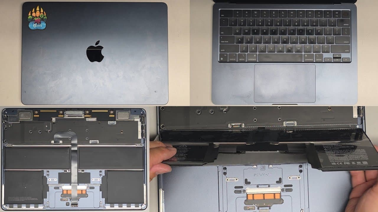 13.6" 2022 M2 MacBook Air A2681 No Boot No Power Logo Disassembly Battery Test Replacement Repair