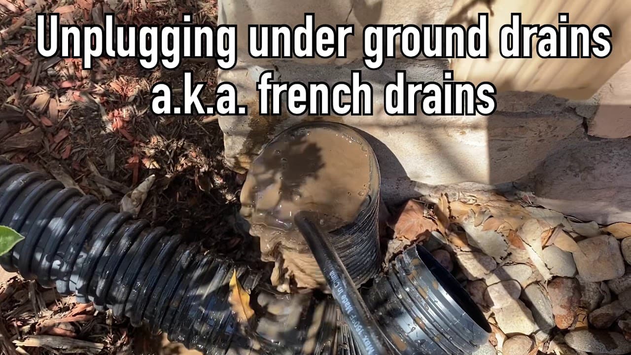 Gutter Cleaning - cleaning french drains or underground drains