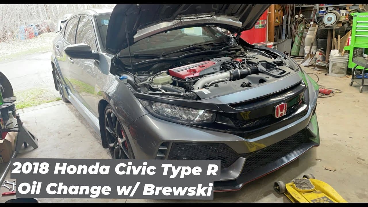 2018 Honda Civic Type R Oil Change DIY w Brewski