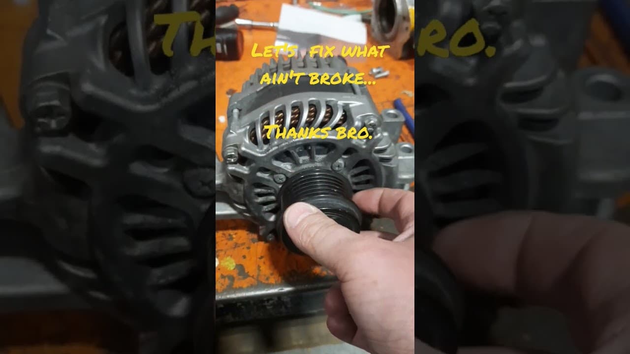 Alternator Pulley Failure - Thanks To Whom Ever "Fixed" What Wasn't Broken..  - OAP  #shorts