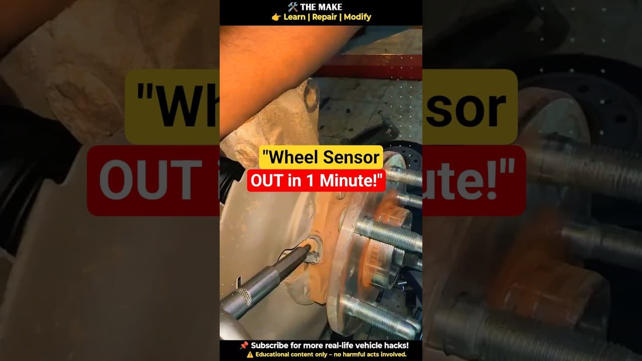 How to Remove Wheel Speed Sensor Like a Pro! 🔧 (ABS Fix)#automobile #carrepair