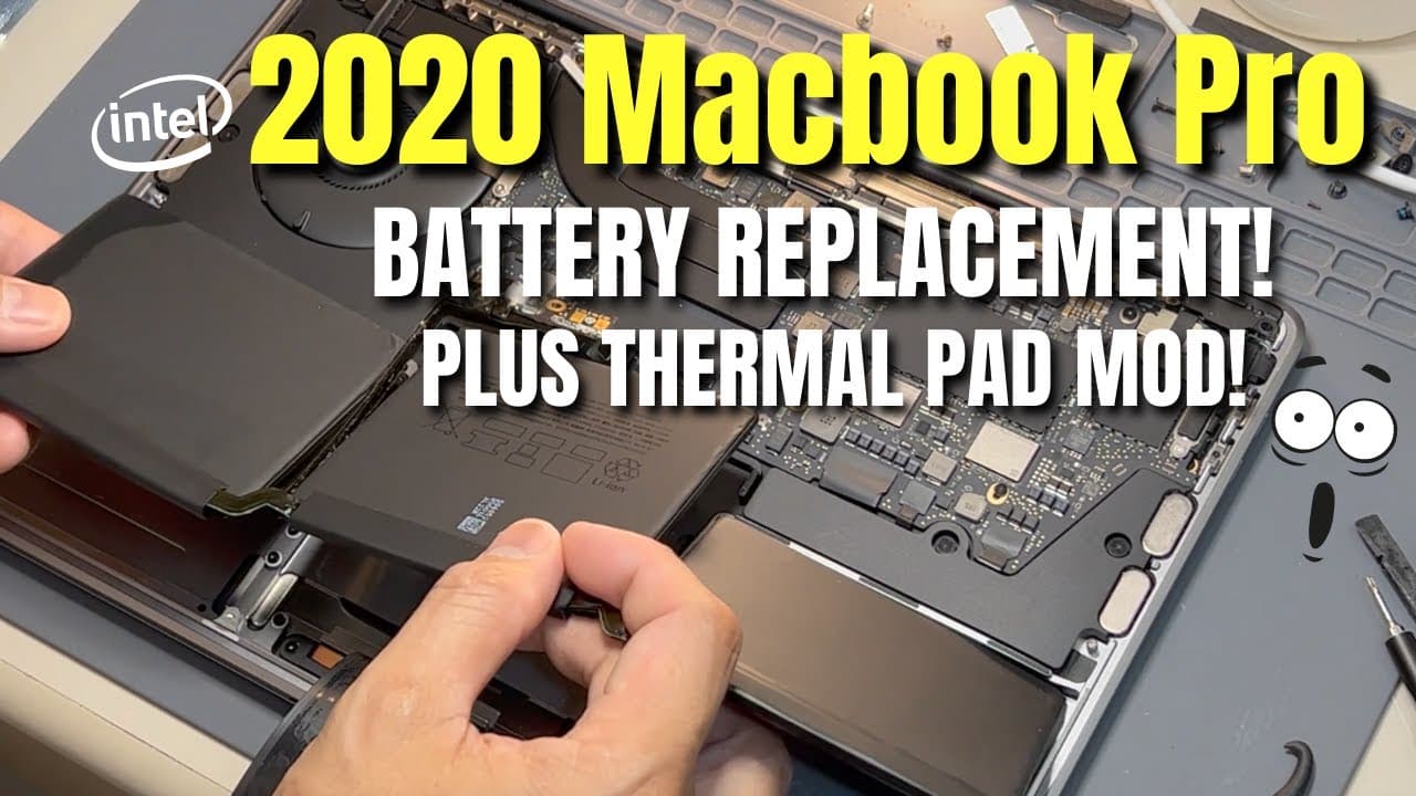 Intel MacBook Pro 13" 2020 Battery Replacement PLUS Thermal Pad MOD!