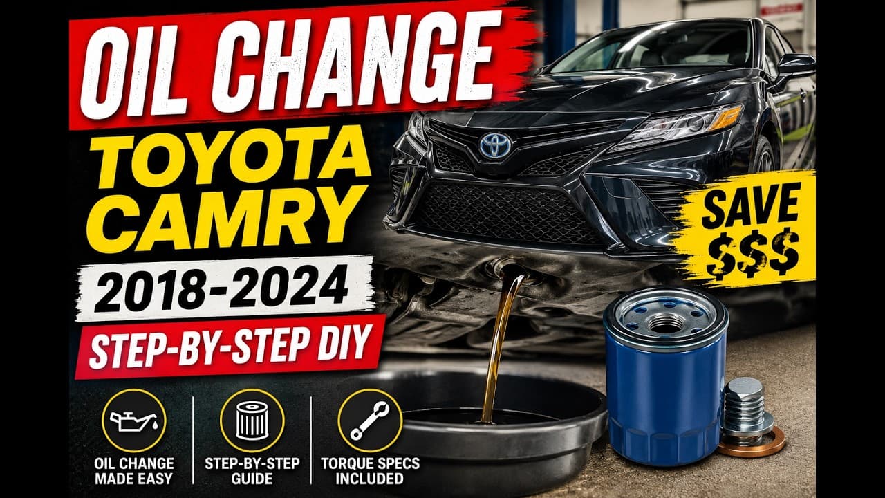 How to Change Oil on a 2018–2024 Toyota Camry | Step-by-Step DIY