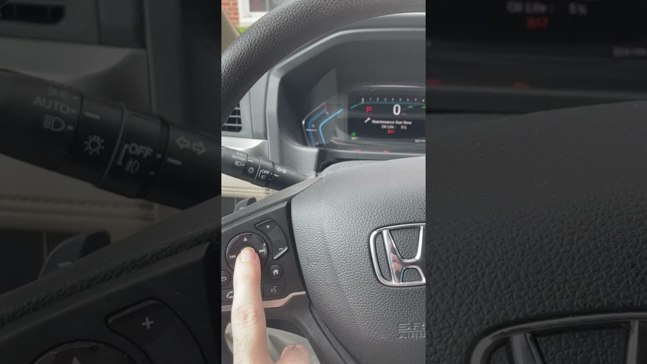 Reset Maintenance Due/Oil Change Light 2018, 2019, 2020, 2021, 2022, 2023, 24, 25, 26 Honda Odyssey