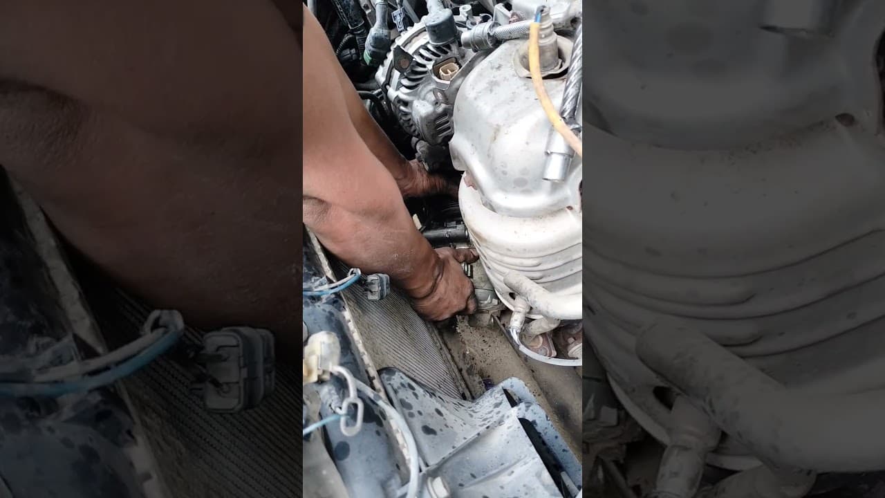 Honda civic compressor remove ✅💯✅#macanic #shortsfeed #youtubeshorts #car #civic
