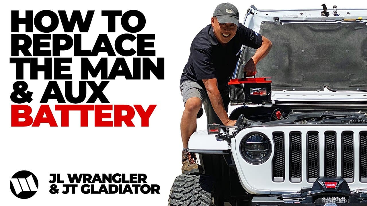 HOW TO Replace the Main and Auxiliary Battery on a Jeep JL Wrangler and Gladiator Truck w/o eTorque