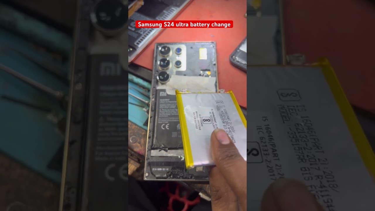 Samsung S24 Ultra 📲Battery change #s24ultra #battery #mobilerepair #shortvideo #viralvideo #shorts