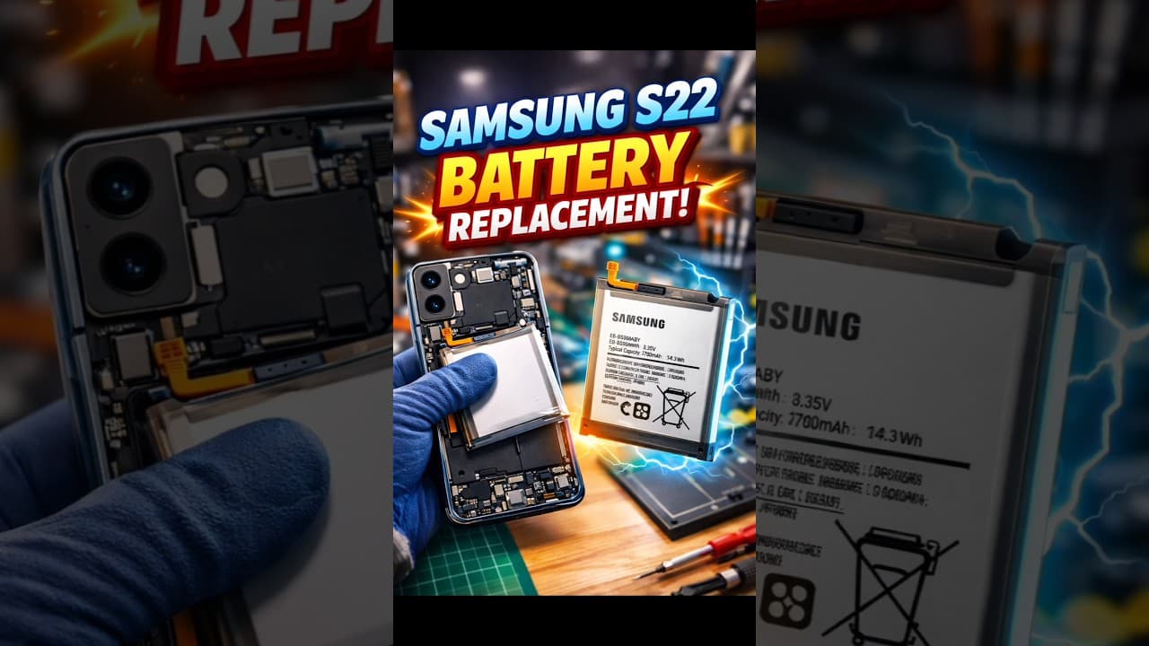 🤯 Samsung S22 Battery Change 🔋#shorts