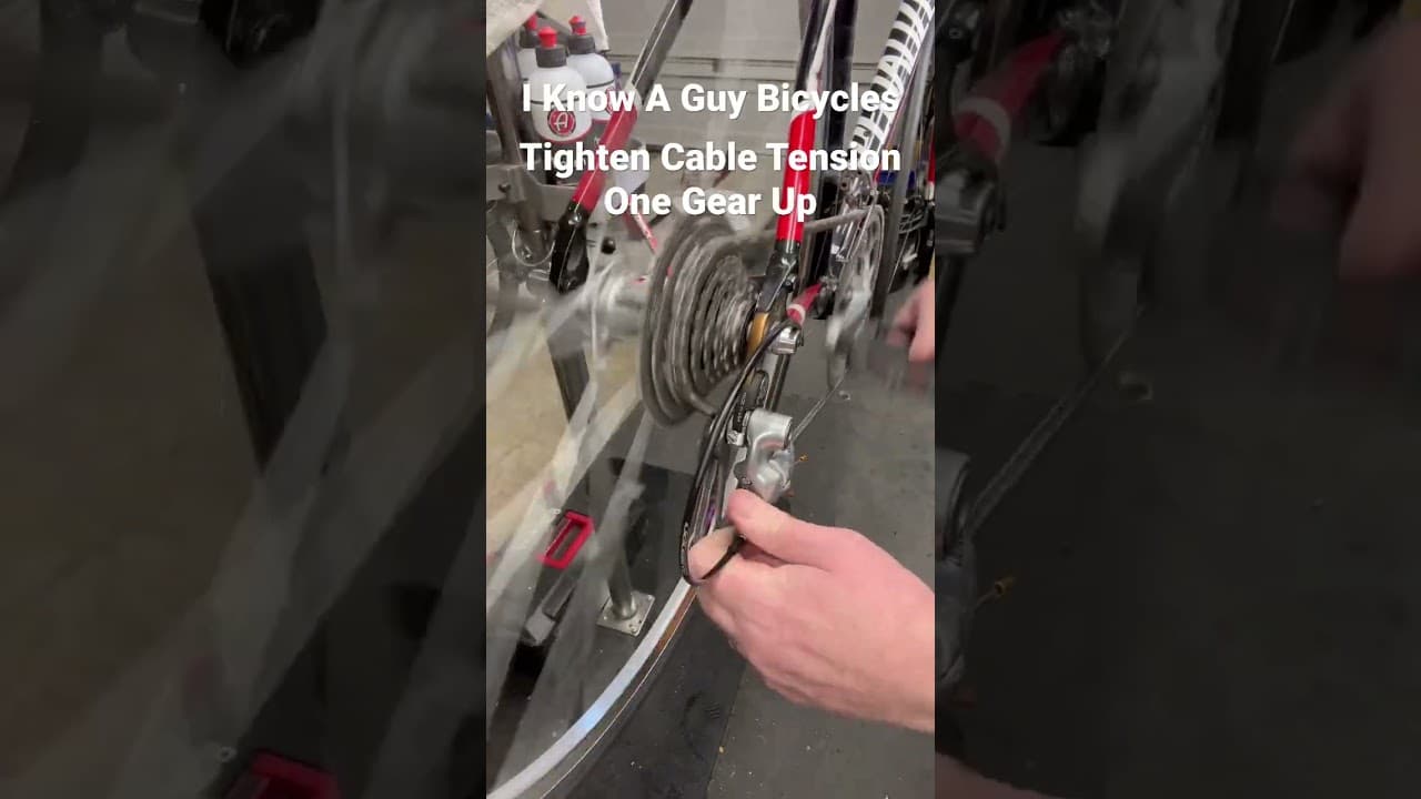 Adjusting Cable Tension Shimano Ultegra Derailleur barrel adjuster #shorts #bike #shimano