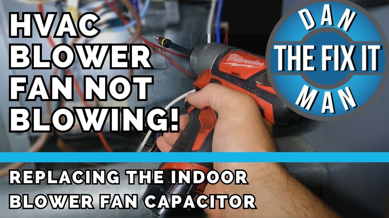 HVAC BLOWER FAN NOT BLOWING - FAN WON'T TURN ON - REPLACE THE BLOWER FAN CAPACITOR - EASY FIX - DIY!