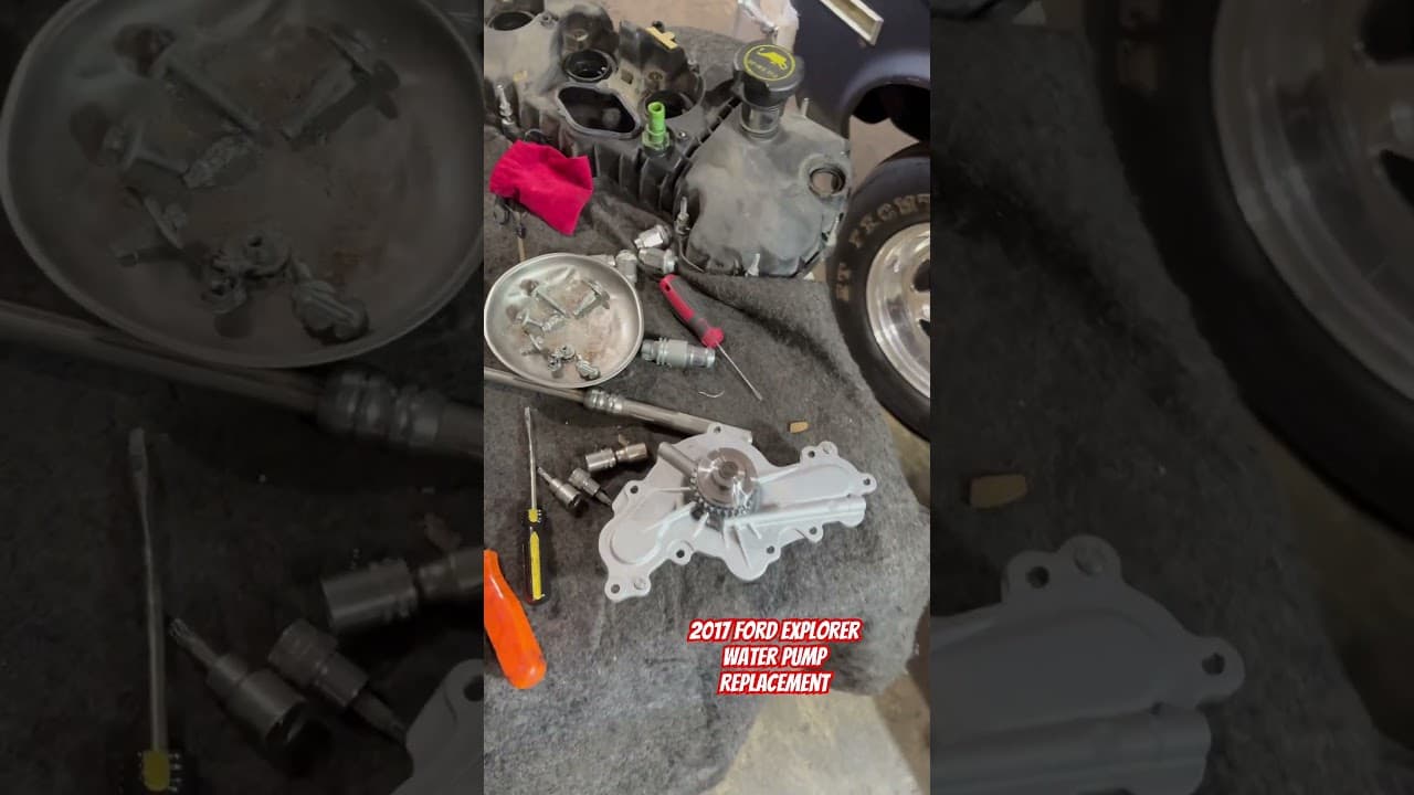 2017 Ford Explorer 3.5L water pump replacement. #likeandsubscribe #automobile
