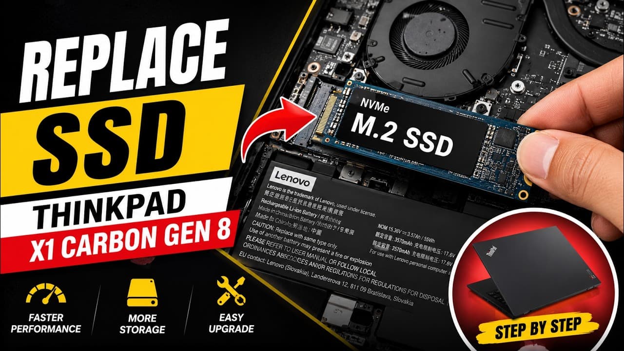 How to Replace the SSD | MEMORY in Lenovo ThinkPad X1 Carbon