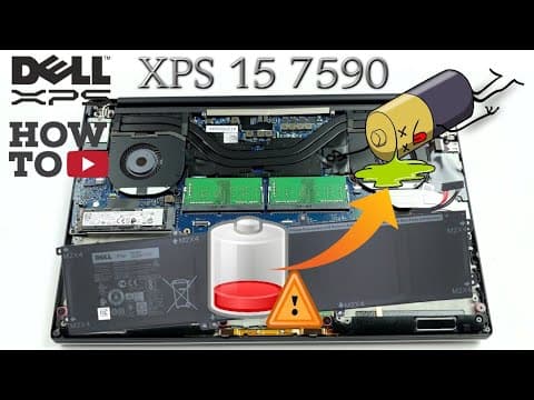 DELL XPS 15 7590 HOW TO BATTERY REMOVAL / SSD / MEMORY -- LGH