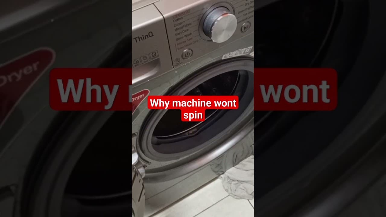 LG washing machine won't spin/won't drain