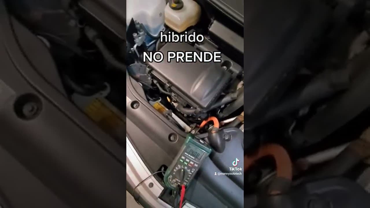 auto hibrido no prende, revisa bateria auxiliar carga de bateria