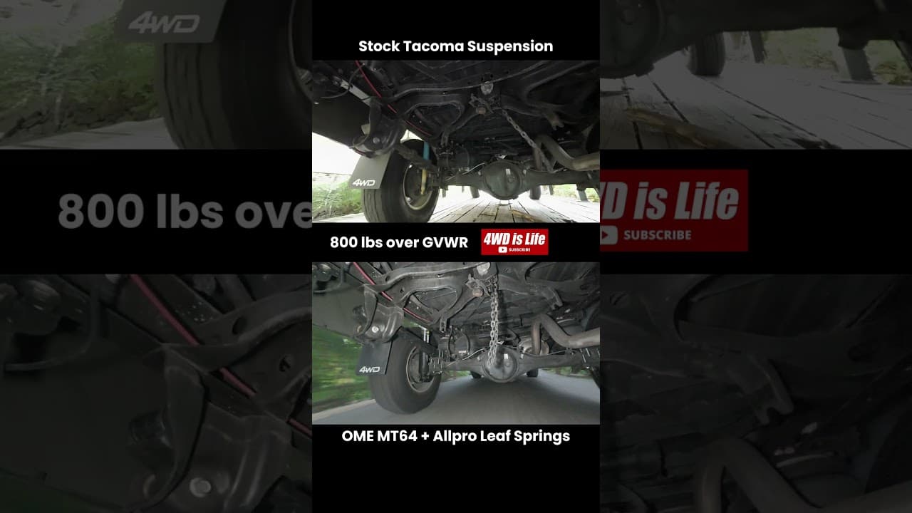 Over weight Tacoma with a much needed rear suspension upgrade
