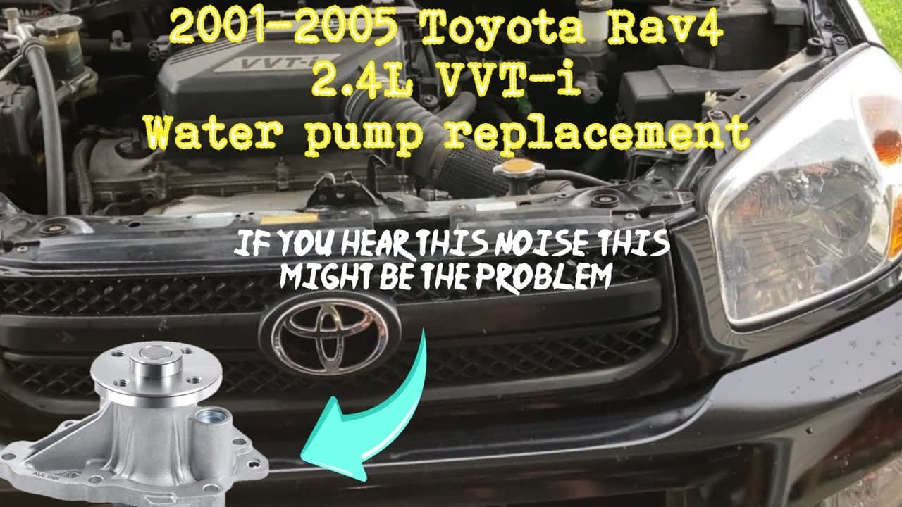 2001-2005 Toyota RAV4 water pump replacement | If you hear a rattling coming from engine watch this.