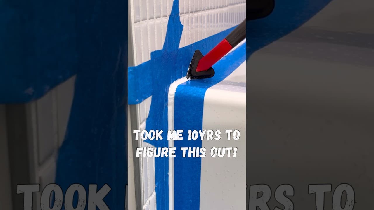Tub Tile Caulking. Done Right! #diy #construction #tools