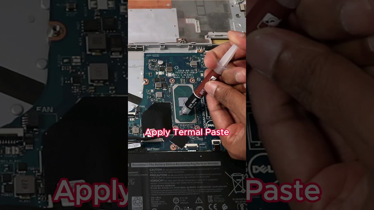 Dell Inspiron 15 5593 Thermal Paste Guide: Stop Overheating! (2025) 🌡️ #laptoprepair #shorts