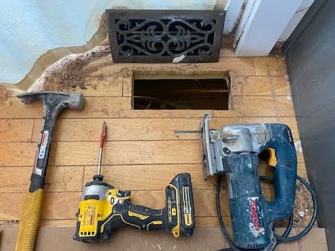How to Install or Relocate Floor Register HVAC.