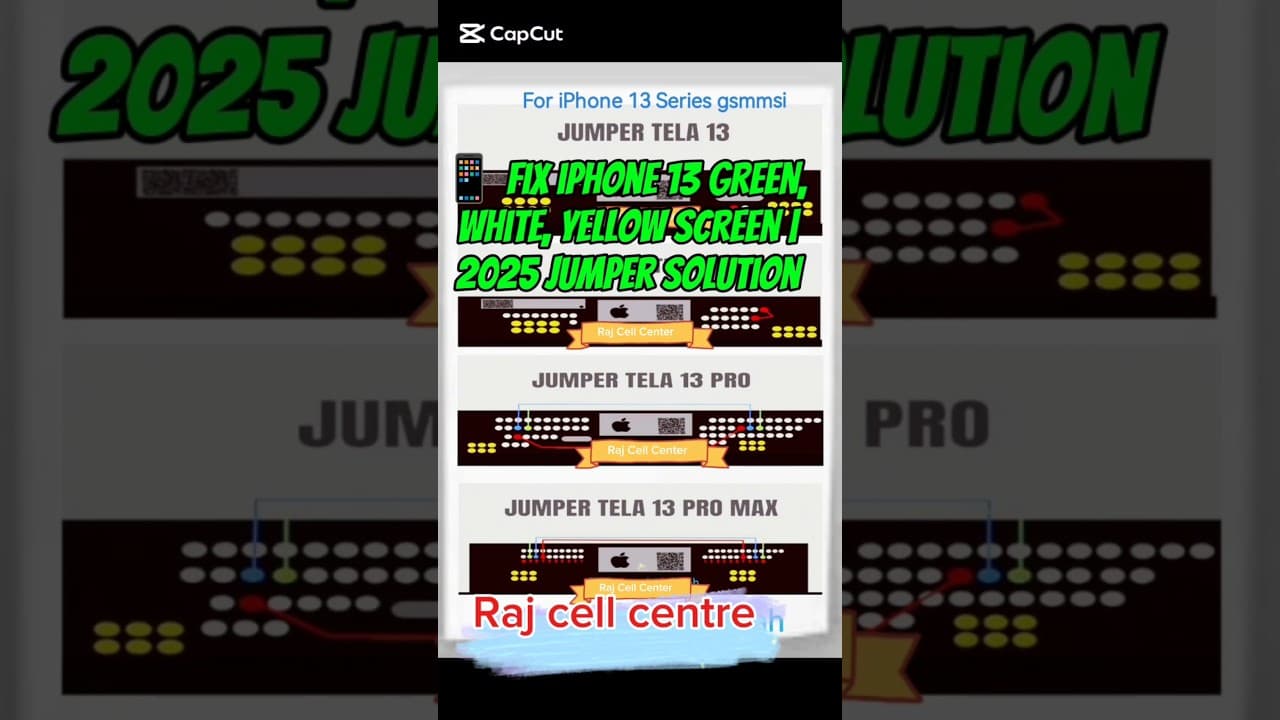 Fix iPhone 13 Green / White / Yellow Screen in Seconds! 🔧 Jumper Solution 2025