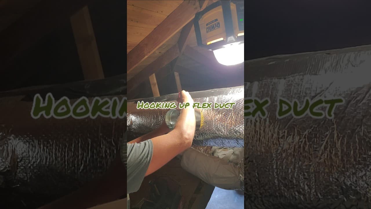 hooking up flex duct #summer #hvac #family #diy #homeimprovement #tools #work #aluminium #tape