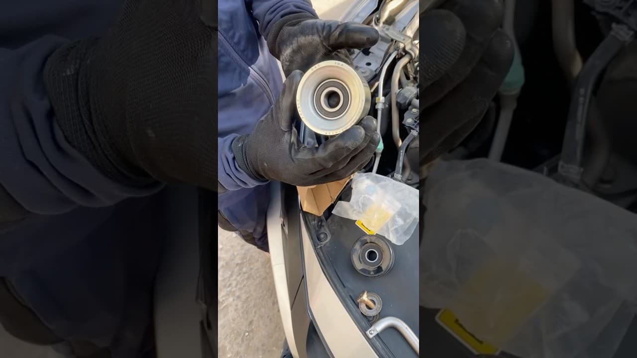 How to Engine Noise Replace Tensioner Pulley / Honda Civic #automobile #mechanic #hondacivic