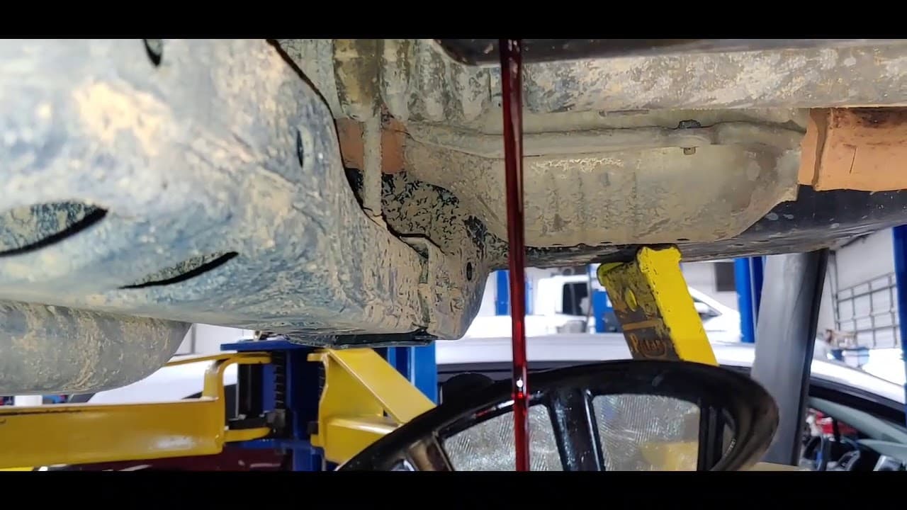 Toyota Tacoma transmission fluid drain and refill.
