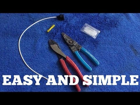 Broken starter connector plug. How to change a wiring harness pig tail.