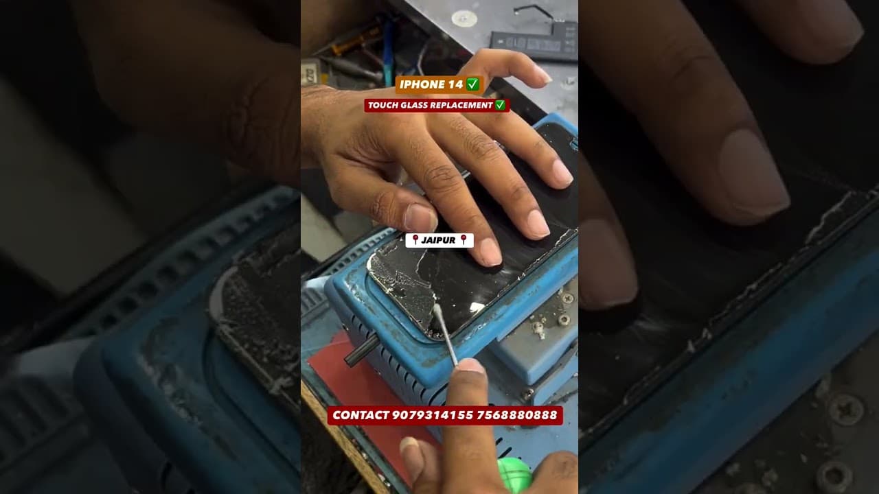 iphone 14 screen glass replacement ✅#jaipur #smartphone #repair #iphone #iphone14 #shop #shortsfeed