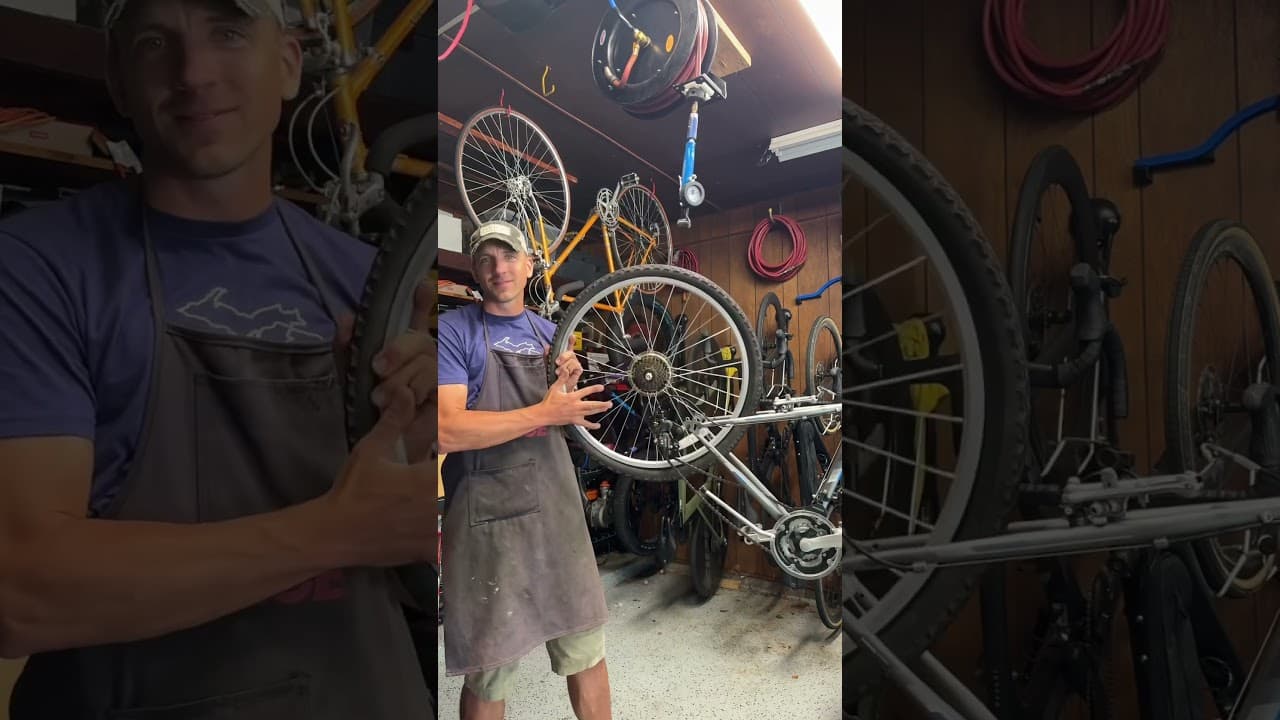How to change a bike tire in 60 seconds #bike #cycling #repair #tirechange