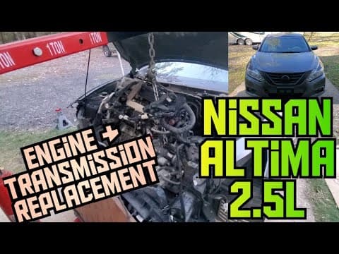 2013-2018 Nissan Altima engine & transmission replacement topside removal
