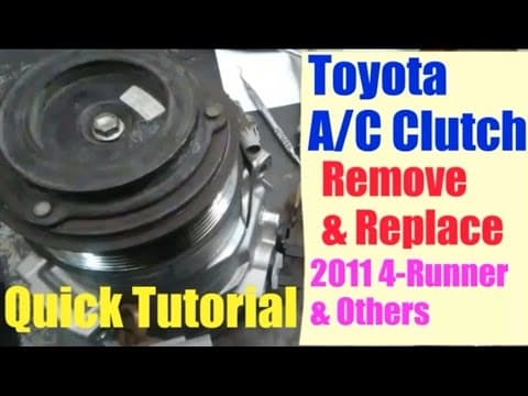 Toyota A/C Clutch Remove/Install Quick Tutorial