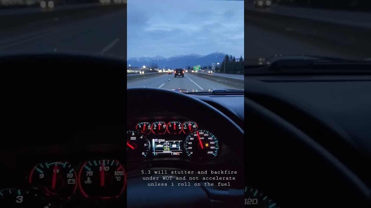 5.3 silverado stutter and backfire under WOT, no acceleration??