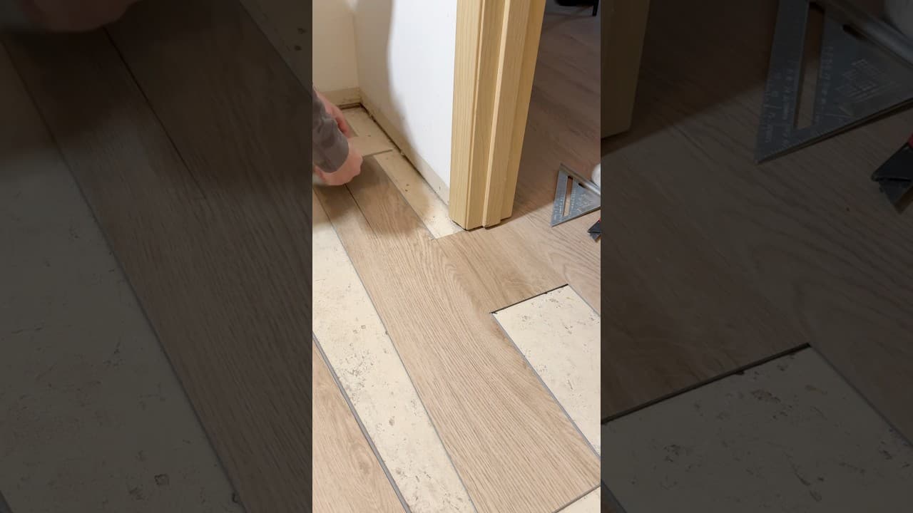How to cut and place vinyl plank | Floors & Tips diy  #flooring #diy