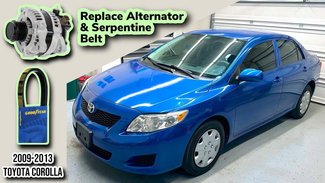 How To Replace Toyota Corolla Alternator & Serpentine Belt (2009-2013)