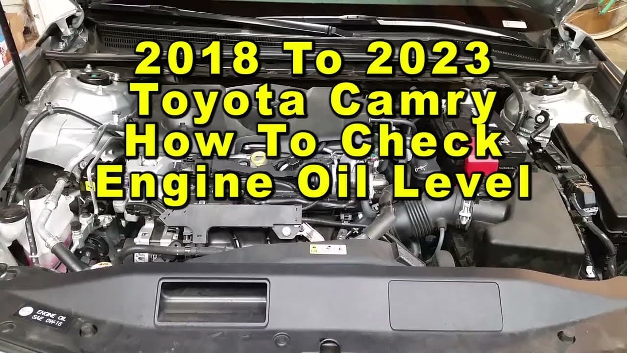 Toyota Camry How To Check Engine Oil Level On Dipstick 2018 2019 2020 2021 2022 2023 8th Gen