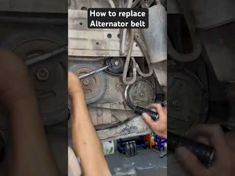 How to replace alternator belt #mechanic #carparts #mechanic