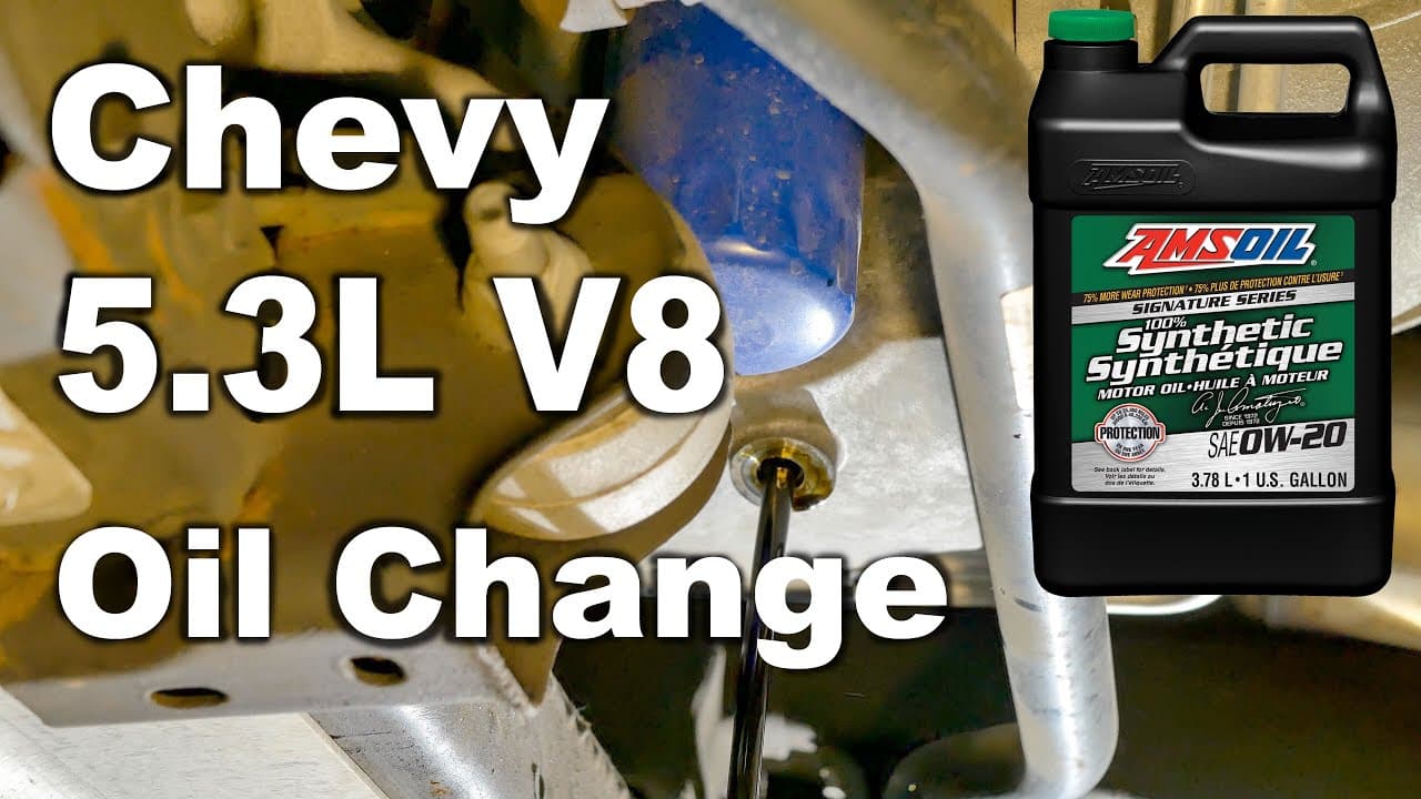 Chevy Silverado 5.3L V8 Oil and Filter Change - How to Change Oil on Silverado 5.3 - AMSOIL 0W20