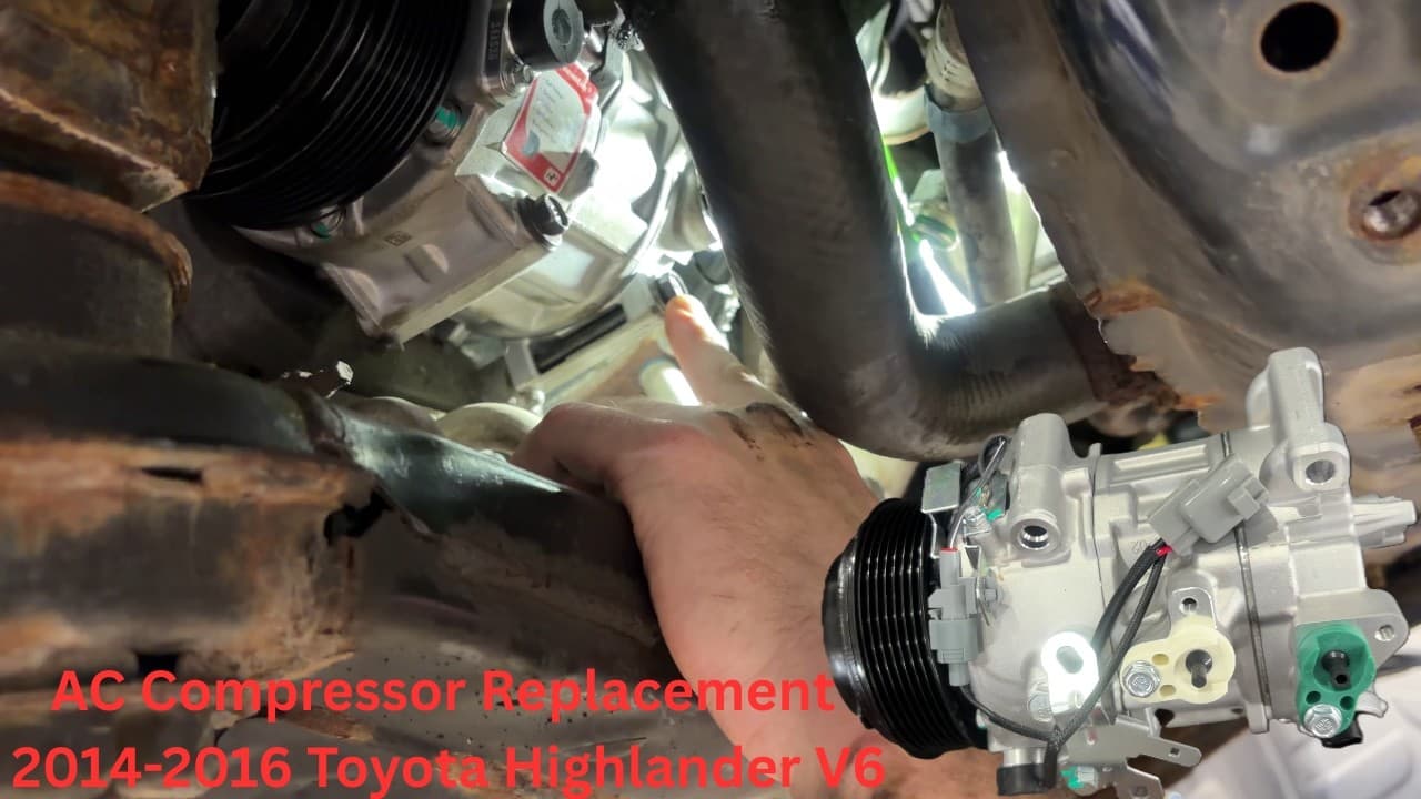 AC Compressor Replacement & Recharge 2014-2016 Toyota Highlander V6 3.5L