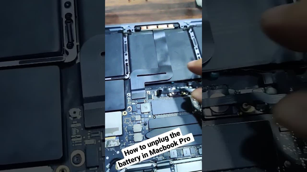 How to unplug the battery of MacBook Pro... 🙂😊