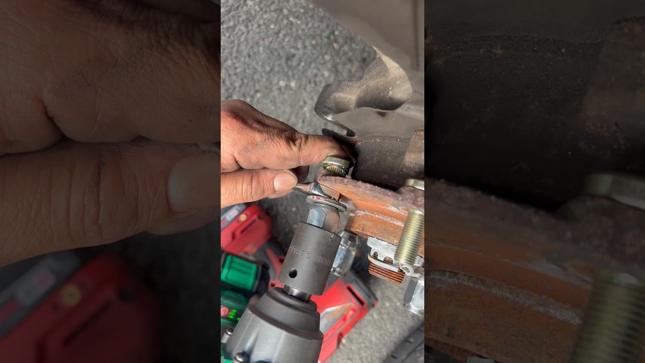 Installing wheel stud without having a wheel stud installer and only 1 washer plus wrench.