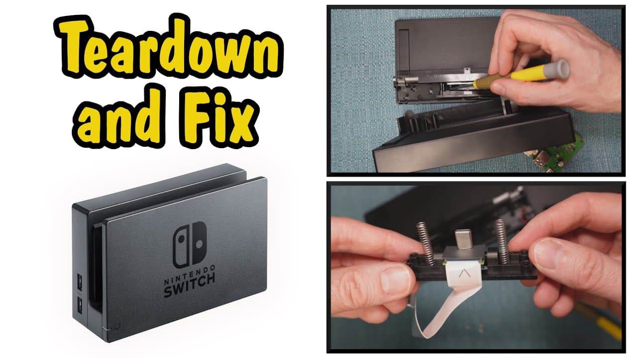 How to Open Up a Switch Dock to Replace Springs & Clean | Teardown Nintendo Tear Down