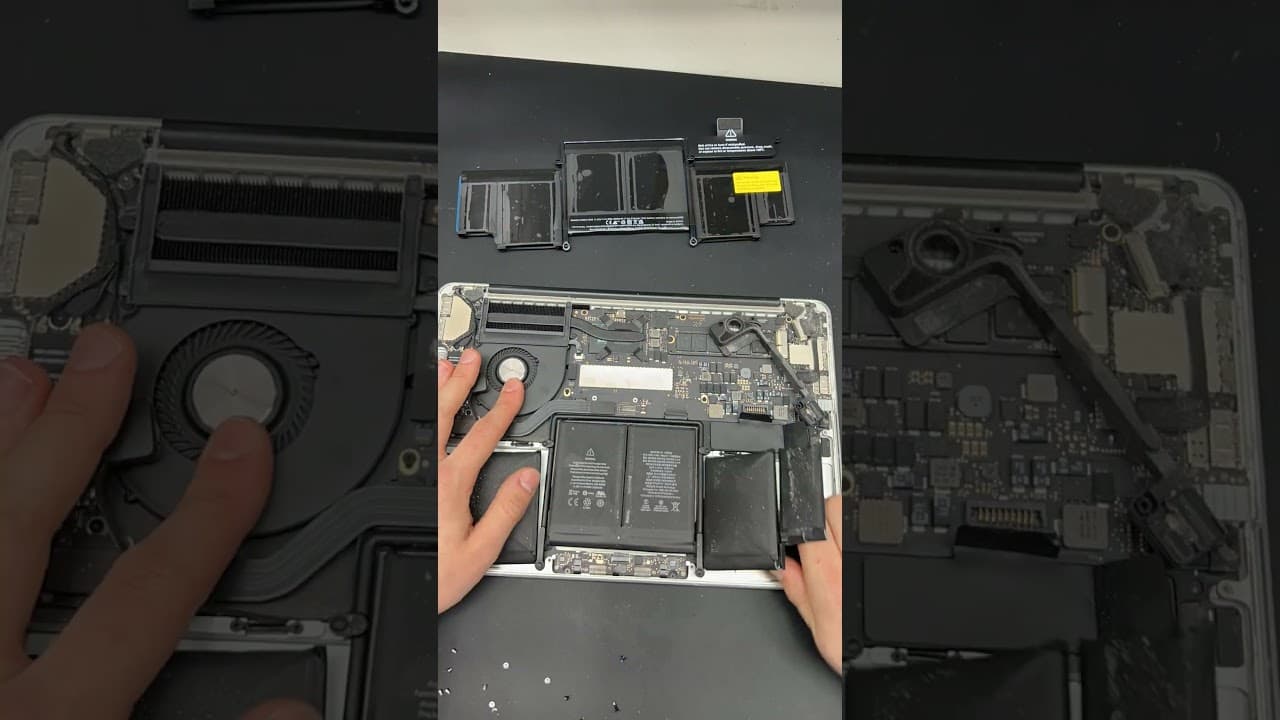 Apple Macbook Pro A1502 battery replacement in 30sec ✅